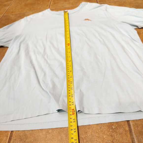 Tommy Bahama PINCH HITTER Crab 93 2 Sided Graphic T-shirt Size Men's XL Sky Blue - Picture 7 of 8